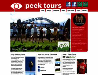 peektours.com.au screenshot