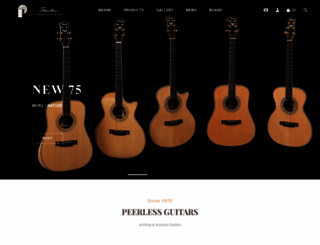 peerlessguitars.com screenshot