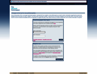 pefonline.electoralcommission.org.uk screenshot