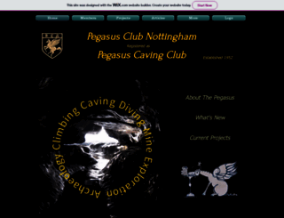 pegasuscavingclub.org screenshot