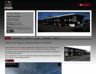 pegasusgatewaymotels.co.nz screenshot
