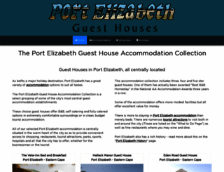 peguesthouses.co.za screenshot