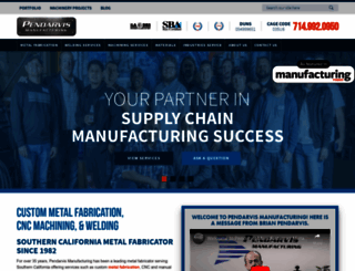 pendarvismanufacturing.com screenshot