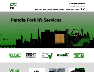 pendleforklifts.co.uk screenshot