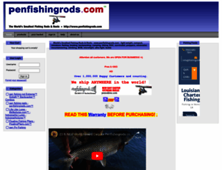 penfishingrods.com screenshot