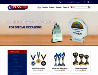 pennine-trophies.com screenshot