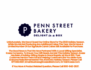 pennstreetbakery.com screenshot