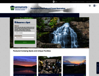 pennsylvaniastateparks.reserveamerica.com screenshot