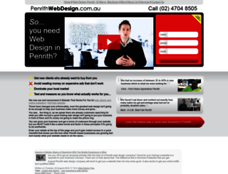 penrithwebdesign.com.au screenshot