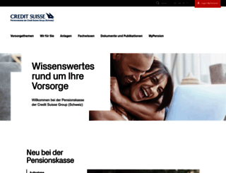 pensionskasse.credit-suisse.com screenshot