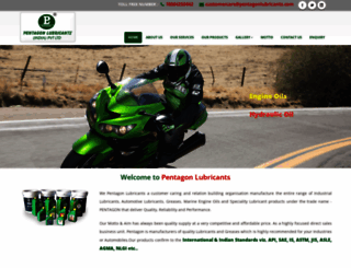 pentagonlubricants.com screenshot