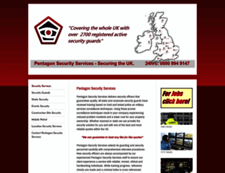 pentagonsecurityservices.co.uk screenshot