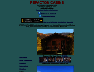 pepactoncabins.com screenshot