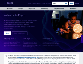 pepco.com screenshot