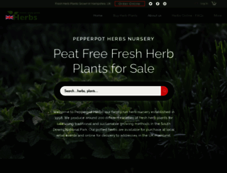 pepperpotherbplants.co.uk screenshot