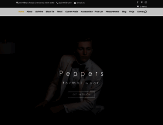 peppersformalwear.com.au screenshot