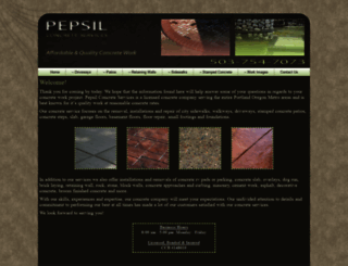 pepsilconcrete.net screenshot
