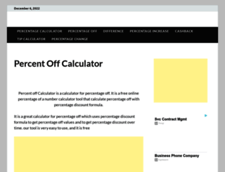 percentage-off-calculator.com screenshot