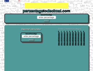 percentagetodecimal.com screenshot