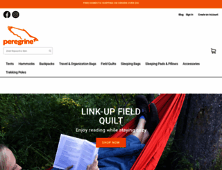peregrineequipment.com screenshot