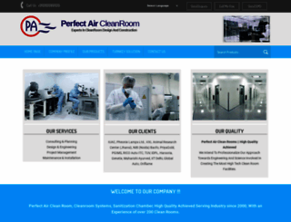 perfectaircleanroom.com screenshot