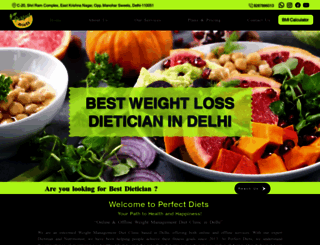 perfectdiets.in screenshot