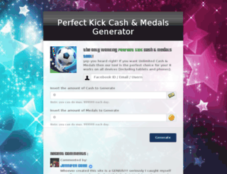 perfectkick.progenz.com screenshot