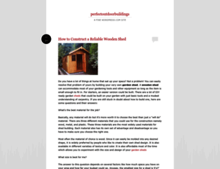 perfectoutdoorbuildings.wordpress.com screenshot