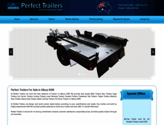 perfecttrailers.com.au screenshot