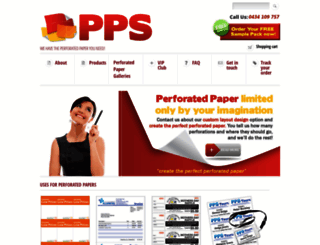 perforatedpaperstore.com.au screenshot