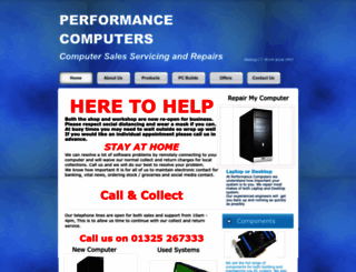 performancecomputers.co.uk screenshot