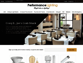 performancelight.com screenshot