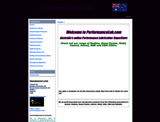 performancelub.com screenshot