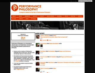 performancephilosophy.ning.com screenshot