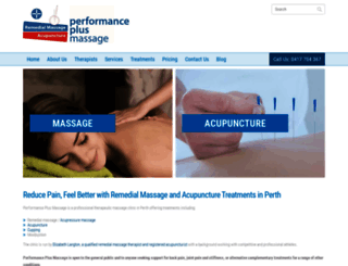 performanceplusmassage.com.au screenshot