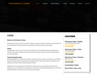performancetowingva.com screenshot