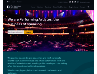 performingartistes.co.uk screenshot