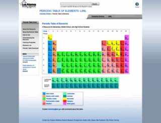 periodic.lanl.gov screenshot