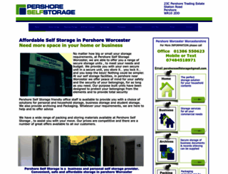 pershoreselfstorage.co.uk screenshot