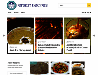 persianrecipes.com screenshot