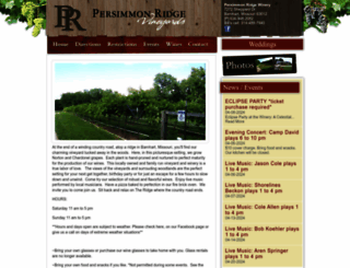persimmonridgewinery.com screenshot