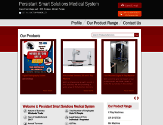 persistantsmartsolutionmedicalsystem.in screenshot