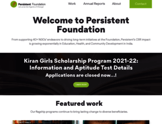 persistentfoundation.org screenshot