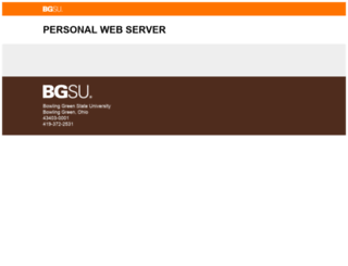 personal.bgsu.edu screenshot