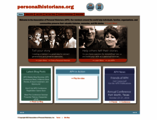 personalhistorians.org screenshot