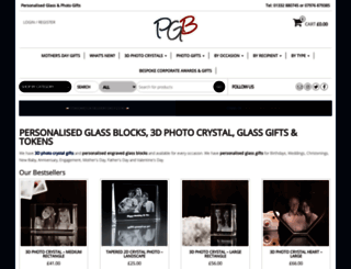 personalisedglassblocks.co.uk screenshot