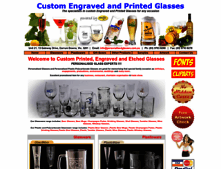 personalisedglasses.com.au screenshot