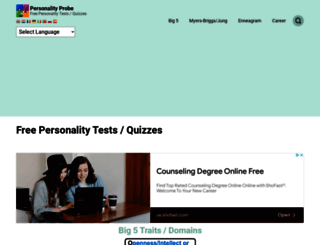 personalityprobe.com screenshot