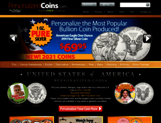 personalizedcoins.com screenshot