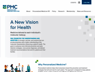personalizedmedicinecoalition.org screenshot